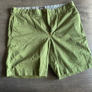 men’s j crew forest green shorts